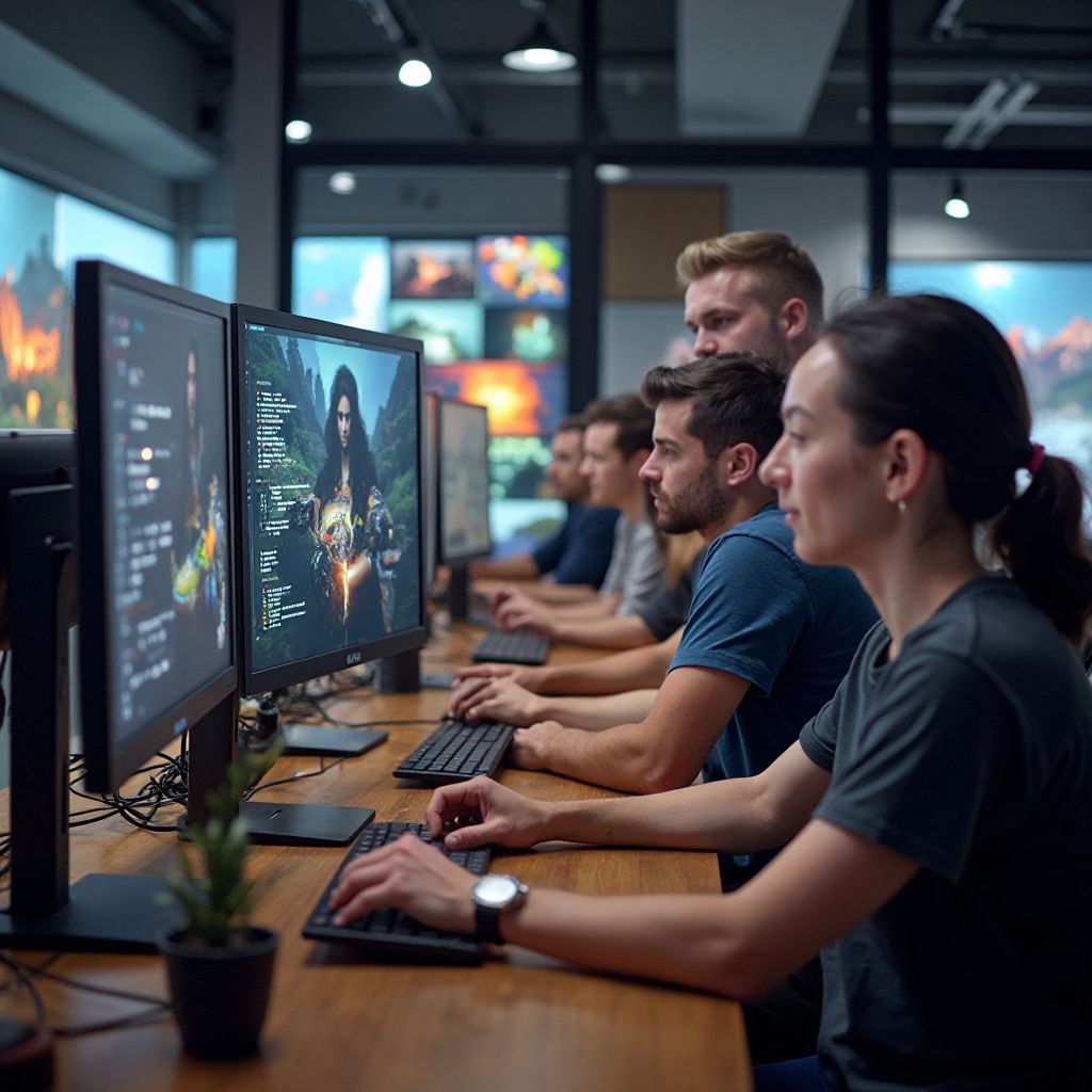 Team working on platform development